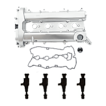 5-Piece Kit Valve Cover, 2.4L 4Cyl,  Includes (4) Ignition Coil and (1) Valve Cover - 