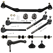 12-Piece Kit Center Link, Rear Wheel Drive  Includes (4) Ball Joint, (1) Center Link, (1) Idler Arm, (2) Sway Bar Link, and (4) Tie Rod End