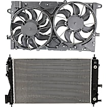 2-Piece Kit Radiator Fan 2.0L 4Cyl, Dual fan,  Includes (1) Radiator and (1) Radiator Fan