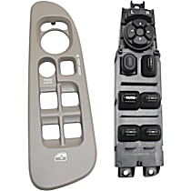 Window Switch, Black, 8 Buttons, 4-Door