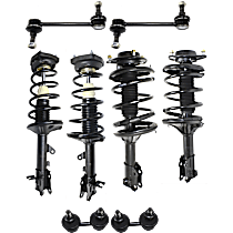 8-Piece Kit Suspension Kit,  Includes (4) Shock Absorber and Strut Assembly and (4) Sway Bar Link