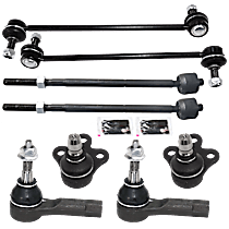 8-Piece Kit Front, Driver and Passenger Side, Inner and Outer Tie Rod End,  Includes (2) Ball Joint, (2) Sway Bar Link and (4) Tie Rod End