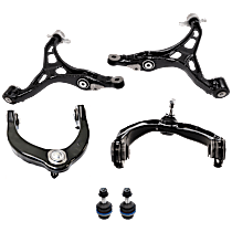 6-Piece Kit Front, Driver and Passenger Side, Upper and Lower Control Arm, Rear Wheel Drive,  Includes (2) Ball Joint and (4) Control Arm - Front, Driver and Passenger Side, Upper and Lower