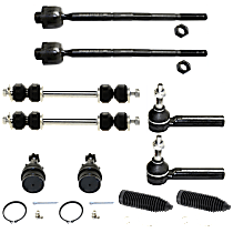 Front, Driver and Passenger Side, Inner and Outer, Lower Tie Rod End