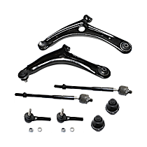 8-Piece Kit Front, Driver and Passenger Side, Lower Control Arm, Includes (2) Ball Joint, (2) Control Arm, and (4) Tie Rod End