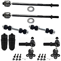 10-Piece Kit Front, Driver and Passenger Side, Lower, Inner and Outer Ball Joint,  Includes (2) Ball Joint, (2) Sway Bar Link, and (2) Tie Rod End