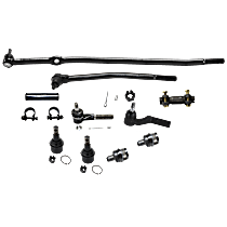 10-Piece Kit Suspension Kit, with Single Rear Wheels (SRW), Functioning as Drag Link, Optional,  Includes (4) Ball Joint, (2) Tie Rod Adjusting Sleeve, and (4) Tie Rod End