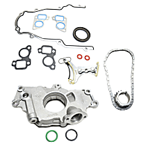 3-Piece Kit Oil Pump, includes (1) Oil Pump, (1) Timing Chain Kit, and (1) Timing Cover Gasket