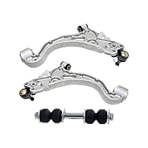 3-Piece Kit Front, Driver and Passenger Side, Lower Control Arm, Front Wheel Drive,  Includes (2) Control Arm and (1) Sway Bar Link