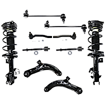 10-Piece Kit Fully Loaded Struts with Control Arms, Sway Bar Links, and Tie Rod Ends