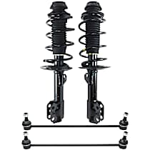 4-Piece Kit Front, Driver and Passenger Side Suspension with Loaded Strut and Sway Bar Link