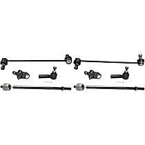 8-Piece Kit Front, Driver and Passenger Side Suspension Includes Ball Joints, Sway Bar Links, and Tie Rod Ends