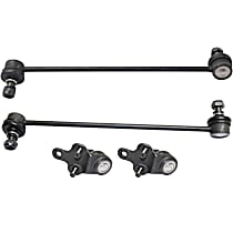 4-Piece Kit Front, Driver and Passenger Side Suspension Kit,  Includes (2) Ball Joint and (2) Sway Bar Link