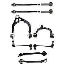 10-Piece Kit Front, Driver and Passenger Side, Upper and Lower Control Arm Kit, Wagon, RWD, Change Left & Right at Same Time, Standard Design, Without Police Package,  Includes (4) Control Arm, (2) Sway Bar Link, and (4) Tie Rod End