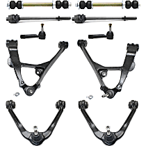 Front, Driver and Passenger Side Control Arm Kit, Heavy Duty Design, For Models With Front Torsion Bar Spring, includes Sway Bar Links and Tie Rod Ends