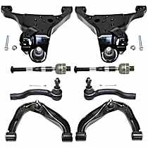 8-Piece Kit Front, Driver and Passenger Side, Upper and Lower Control Arm Kit, Includes (4) Control Arm and (4) Tie Rod End