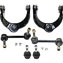 6-Piece Kit Front, Driver and Passenger Side, Upper Control Arm Kit, Includes (2) Ball Joint, (2) Control Arm, and (2) Sway Bar Link