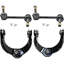 Front, Driver and Passenger Side, Upper Control Arm Kit, All Wheel Drive/Rear Wheel Drive, includes Sway Bar Links