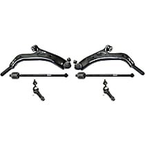 6-Piece Kit Front, Driver and Passenger Side, Lower Control Arm Kit, Includes (2) Control Arm and (4) Tie Rod End