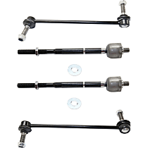 4-Piece Kit Front, Driver and Passenger Side Suspension Kit, includes (2) Sway Bar Link and (2) Tie Rod End