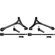 6-Piece Kit Front, Driver and Passenger Side, Lower Control Arm Kit,  Includes (2) Control Arm and (4) Tie Rod End
