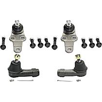 4-Piece Kit Front, Driver and Passenger Side Suspension Includes Ball Joint and Tie Rod End