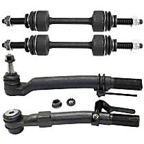 4-Piece Kit Front, Driver and Passenger Side Suspension with Sway Bar Links and Tie Rod Ends
