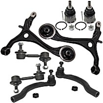 8-Piece Kit Front, Driver and Passenger Side, Lower Control Arm, Front Wheel Drive, includes Ball Joints, Sway Bar Links, and Tie Rod Ends