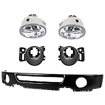 5-Piece Kit Front Bumper, Paint to Match,  Includes (1) Bumper, (2) Fog Light, and (2) Fog Light Bracket