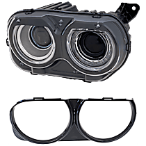 2-Piece Kit, Halogen Headlight, With bulb(s), For Models Without Air Ducts, OE Replacement, Includes (1) Headlight and (1) Headlight Bezel