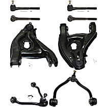 8-Piece Kit Front, Driver and Passenger Side, Upper and Lower Control Arm Kit, Includes (4) Control Arm and (4) Tie Rod End