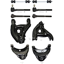 10-Piece Kit Front, Driver and Passenger Side, Upper and Lower Control Arm Kit, Includes (4) Control Arm, (2) Sway Bar Link, and (4) Tie Rod End