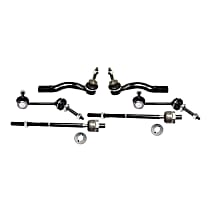 6-Piece Kit Front, Driver and Passenger Side Suspension, includes Sway Bar Link and Tie Rod End