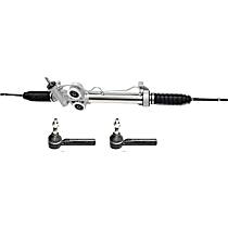 3-Piece Kit Front, Driver and Passenger Side, Outer Suspension, includes Steering Rack and Tie Rod End