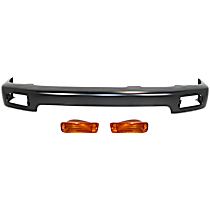 3-Piece Kit Front Bumper, Painted Black, Sport Utility,  Includes (1) Bumper and (2) Turn Signal Light