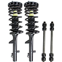 4-Piece Kit Rear, Driver and Passenger Side Suspension Kit, Sedan, Heavy Duty Design, Without Taxi Package, includes (2) Loaded Strut and (2) Sway Bar Link
