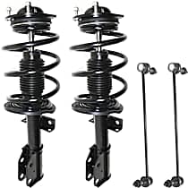 4-Piece Kit Front, Driver and Passenger Side Suspension Includes Loaded Strut and Sway Bar Link
