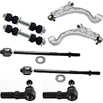 Front, Driver and Passenger Side, Lower Control Arm Kit, 5.5 in. bolt length, Front Wheel Drive, For Models Without Heavy Duty Suspension, includes Sway Bar Links and Tie Rod Ends