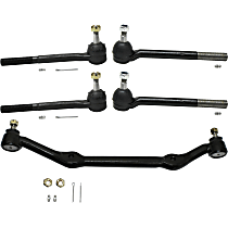 Front, Driver and Passenger Side Suspension Kit, includes Center Link and Tie Rod End