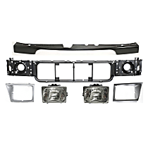 6-Piece Kit Header Panel, Includes (1) Bumper Filler, (1) Header Panel, (2) Headlight, and (2) Headlight Door