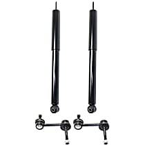 4-Piece Kit Rear, Driver and Passenger Side Suspension Includes Shock absorbers and Sway Bar Links
