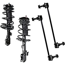4-Piece Kit Front, Driver and Passenger Side Suspension Includes Loaded Struts and Sway Bar Links