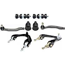 8-Piece Kit Front, Driver and Passenger Side, Upper Control Arm Kit, Includes (2) Ball Joint, (2) Control Arm, (2) Sway Bar Link, and (2) Tie Rod End