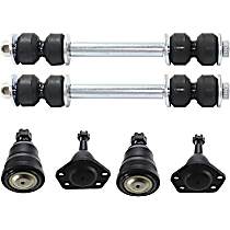 6-Piece Kit Front, Driver and Passenger Side Suspension, includes Ball Joint and Sway Bar Link