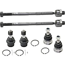 6-Piece Kit Front, Driver and Passenger Side Suspension Includes  Ball Joints and Tie Rod Ends