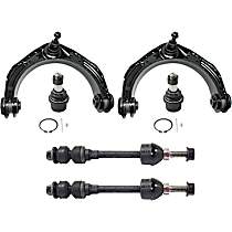 6-Piece Kit Front, Driver and Passenger Side, Upper Control Arm Kit, Rear Wheel Drive, Mega Cab,  Includes (2) Ball Joint, (2) Control Arm, and (2) Sway Bar Link