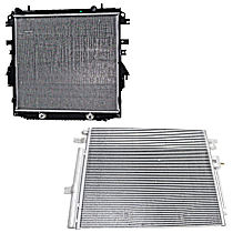 2-Piece Kit A/C Condenser, includes (1) A/C Condenser and (1) Radiator, 3.6L Eng., 6 Cyl.