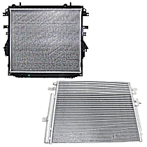 2-Piece Kit A/C Condenser, includes (1) A/C Condenser and (1) Radiator, 2.5L Eng., 4 Cyl.