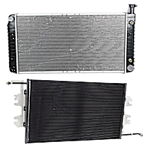 2-Piece Kit A/C Condenser, 5.0L 8Cyl,  Includes (1) A/C Condenser and (1) Radiator