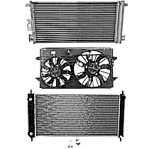 3-Piece Kit A/C Condenser, includes (1) A/C Condenser, (1) Cooling Fan Assembly and (1) Radiator, 3.6L Eng., 6 Cyl.